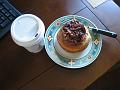 Mocha and a sticky bun. Yee ha. Schedule that sugar-crash nap now.