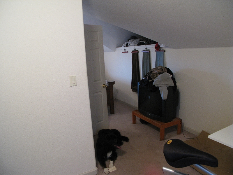 IMG_2064.JPG - View from where the new stairway will bring you into the room. Wall obscuring left half of room will be gone.
