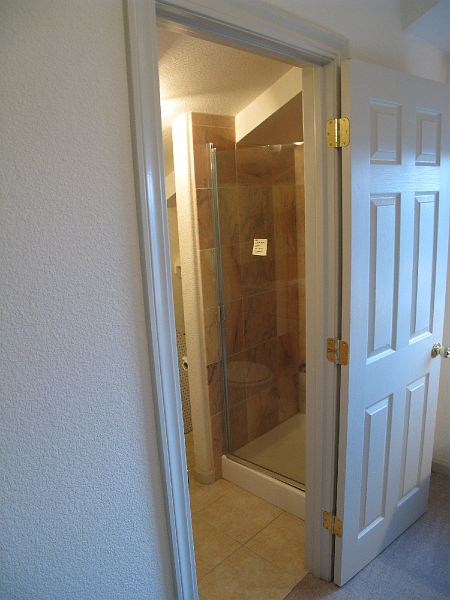 IMG_2071.JPG - Walk in shower will be replaced by standard 5' tub using all the space behind that side wall of the shower.