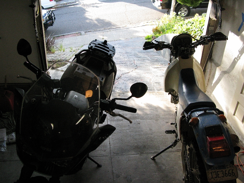 IMG_0110.JPG - Got the bike up the drive by getting a running start from up the hill across the street. Driveway has 25+ % grade.