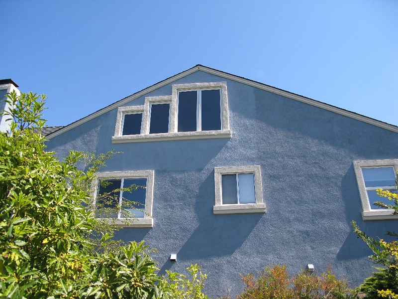 IMG_0523.JPG - Stucco trim detail matches the existing stuff well. The paint match though, not so much.