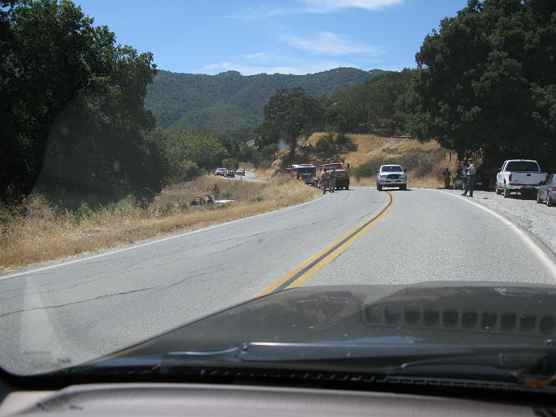 IMG_0529.JPG - Can't get the last mile or so to the park. Road closed for rescue operation.