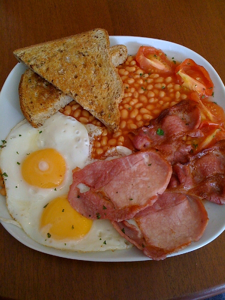 IMG_0011.jpg - Mike's local had the best breakfast anglais I had on the trip, although if I'd known how often it would be my only choice in the hotels, I may not have volunteered to have it this time.