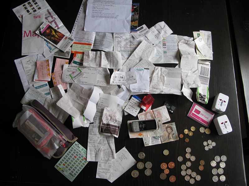 0603.jpg - Artifacts of having gone to a place apart from your usual place.