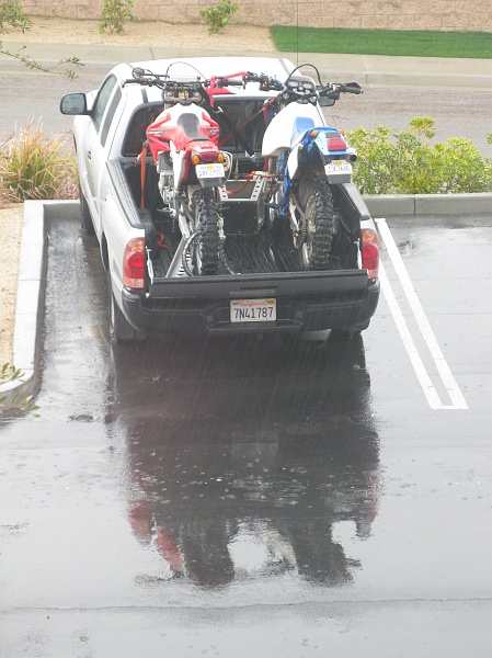 IMG_1813.JPG - Should we have unloaded the bikes in the dry last night? Maybe.