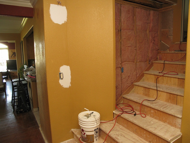 IMG_2659.JPG - Patching in around resized switch box and future location of the door bell chime.