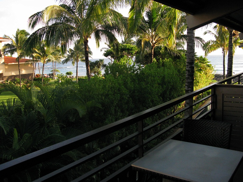 IMG_3364.JPG - Partial ocean view. It's not bad. Most of the hotel is like this. Only a small number of rooms face front to the beach.