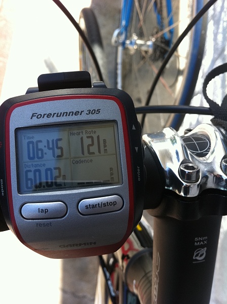 IMG_0436.JPG - At the food break. Still 17 miles to go. Took us 2 hours. Note my "resting" heart rate.