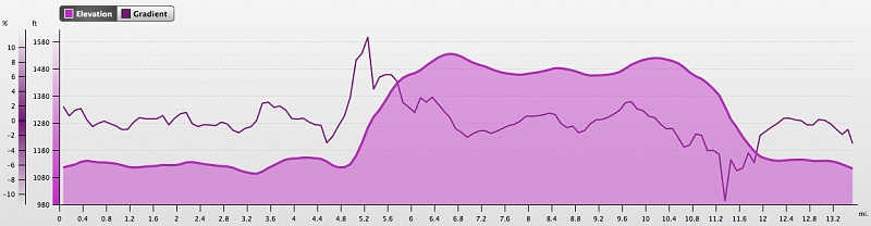 angelscampbikeelevation.png - Elevation on the bike course. Hill was not too bad. Steep but short.