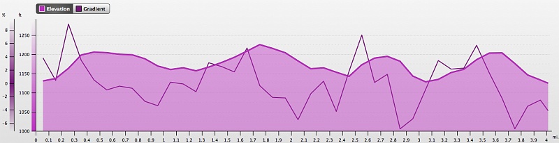 angelscamprunelevation.png - Run elevation. The first hill is a bit steep but overall not bad.