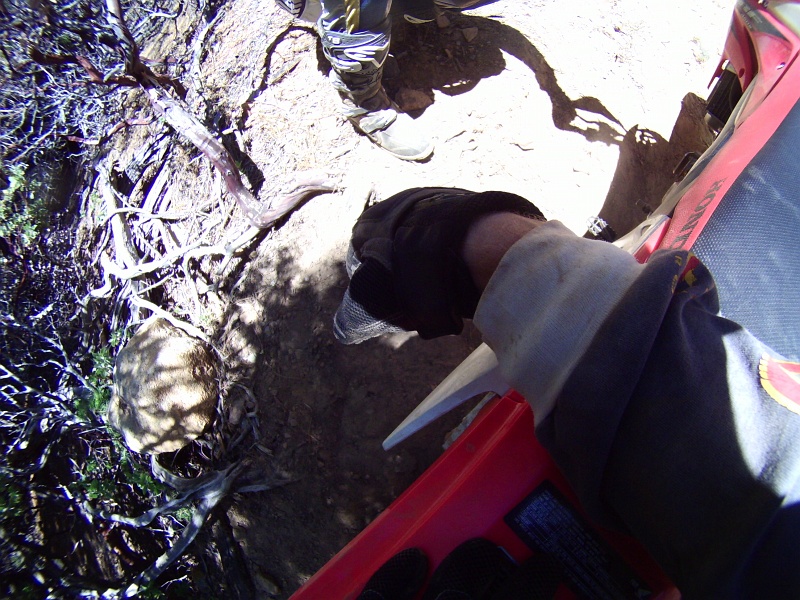 PICT1861.JPG - I'm tired. But we got the bike up over the rock to where Pete can bulldog it the rest of the way.
