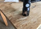 IMG 0362  This spider was hanging out exactly on top of the on/off button on the flashlight. Coulda been a heck of a surprise in the dark.
