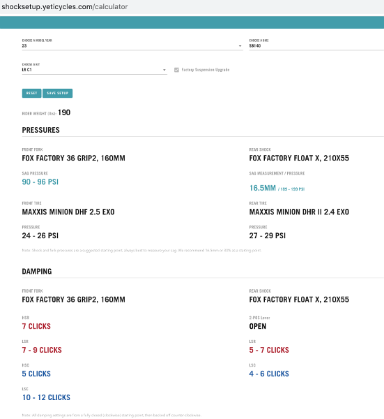yeti calculator