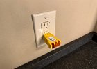 IMG 6835  After plugging a charger into this outlet and getting nothing, I tried the tester. So both bathrooms seem to be connected.