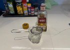 IMG 9674  Precautions being taken. Plastic bits floating in the tequila.