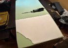 IMG 3001  Here we go seeing if I know how to transfer a complicated corner shape to a template.