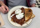IMG 4196  KT's corned beef hash looks really good. And that toast is alarmingly parallel to the edge of the photo. Not by design!