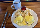IMG 4757  Eggs Benedict and lattes are on the menu? Maybe I should not expect that to be good here. Tries it anyway.  It was not good. Poached eggs were good. That's about it.