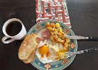 IMG 5758  Ham and eggs and home fries. Winner.