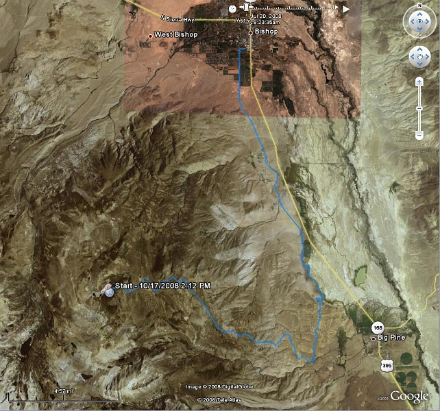 bishop_coyote_flat.JPG - Google Earth shot. Forgot to turn the GPS unit on until halfway through the loop.