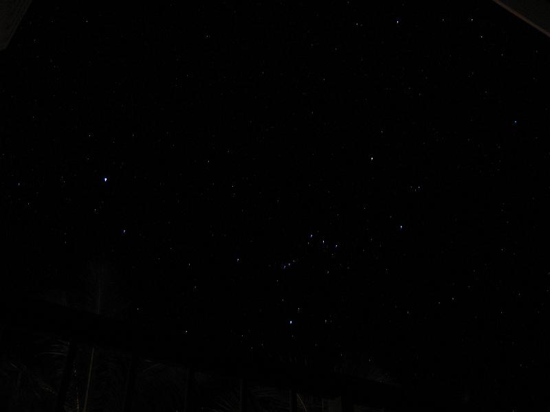 IMG_2198.JPG - From the deck outside the room. Turning off the room lights and waiting about 20 minutes brought better naked eye realtime viewing than this 15 second exposure. The Milky Way was plainly visible. Saw 3 shooting stars in about 45 minutes of lounging and watching the sky.